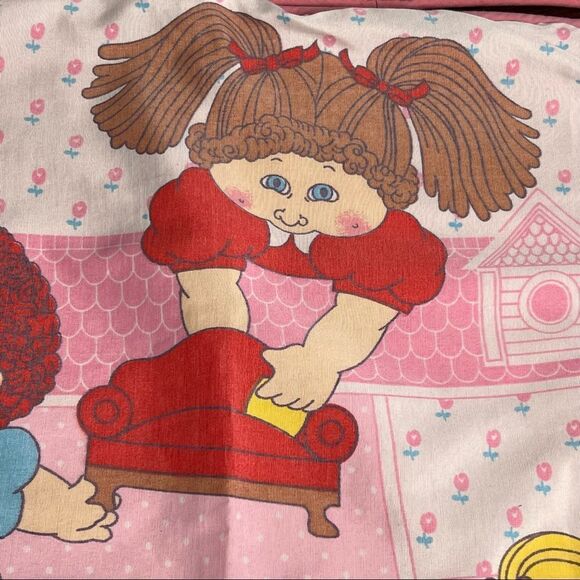 Vintage 80s Cabbage Patch Kids Set of 2 Pillowcases Nostalgic Retro - Picture 3 of 10
